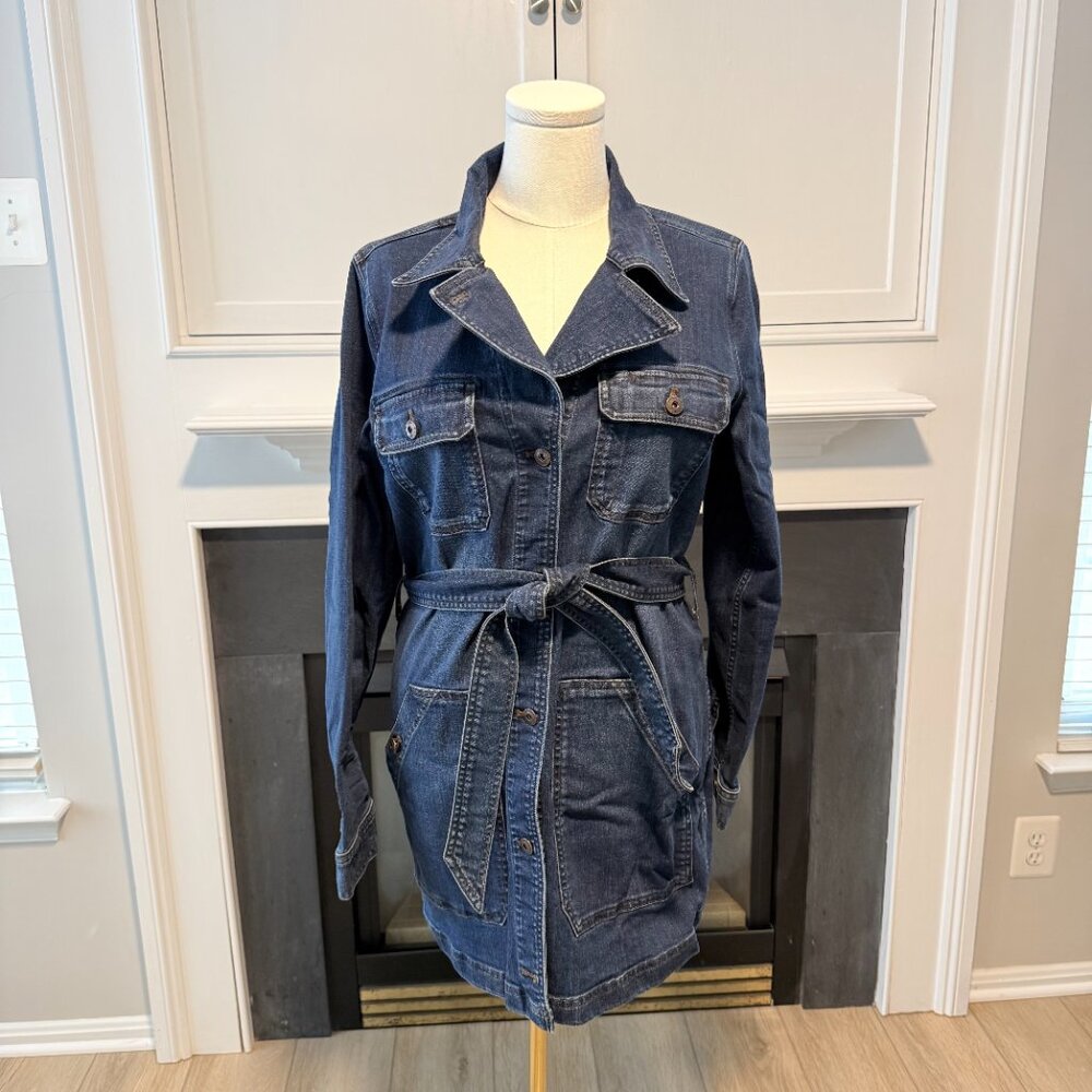 Blue Denim Belted Utility Jacket | Duluth Trading Co | Size M 💙